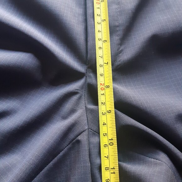 Z ZEGNA SZ 44L 2 Piece Men's 100% Wool Suit Blue Fine Check - Picture 14 of 16